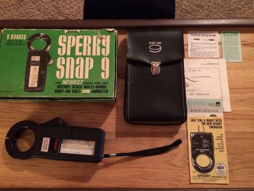 Sperry Snap 9 OHM-Ammeter 9 Ranges With Box And Case