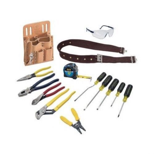 Klein tools 14-piece pliers/wire stripper/screwdrivers electrician tool kit set for sale