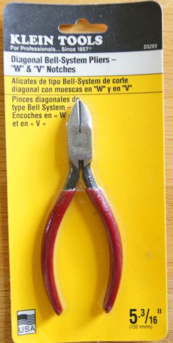 KLEIN TOOLS DIAGONAL BELL-SYSTEM PLIERS - &#034;W&#034; &amp; &#034;V&#034; NOTCHES D528V