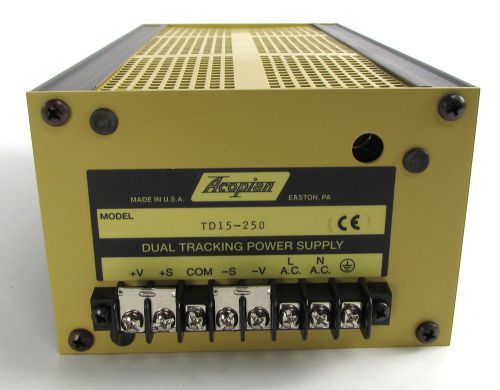 NEW Acopian Dual Tracking Power Supply, Model TD15-250