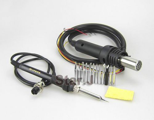 New kada hot air desoldering gun + soldering iron pencil + 12 tips for sale