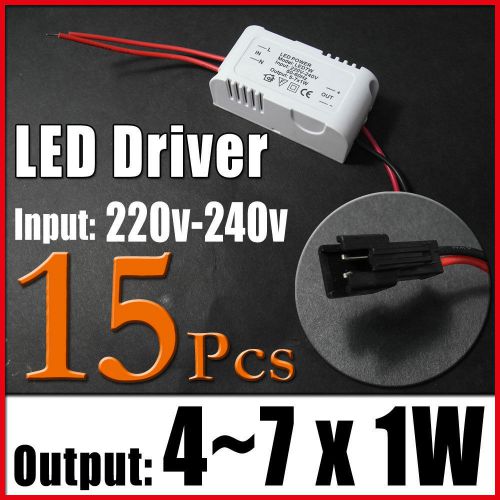 15 4~7x1W LED Power Driver Light Constant Current Regulated Transformer 220~240v