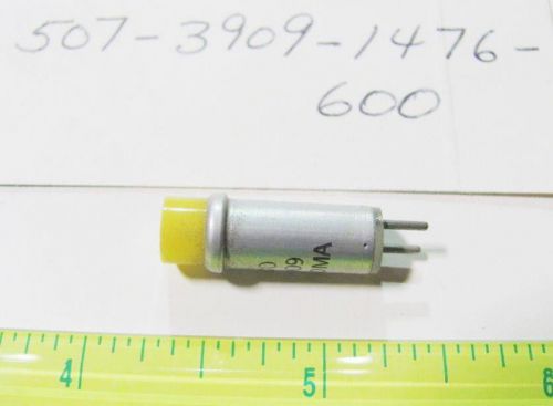1x Dialight 507-3909-1476-600 6.3V 200mA Yellow Short Incandescent Cartridge