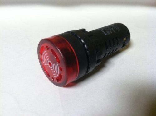 22mm led indicator red with audible alarm 110v 115v 120v beeping flashing for sale