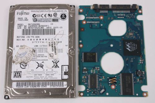 Fujitsu mht2060bh 60gb 2,5 sata hard drive / pcb (circuit board) only for data for sale