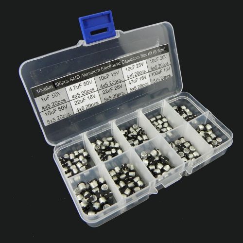 10value 200pcs SMD Aluminum Electrolytic Capacitors Box Kit (S Size) (#041)
