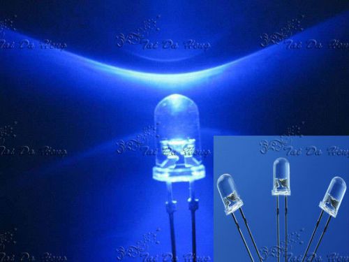 50pcs new ultra bright blue clear 5mm ruond top led lamp light-emitting diode for sale