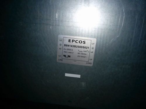 Epcos netzfilter 3x2500a 760v / 440v b84143b2500s 21 electrical ac fuse for sale