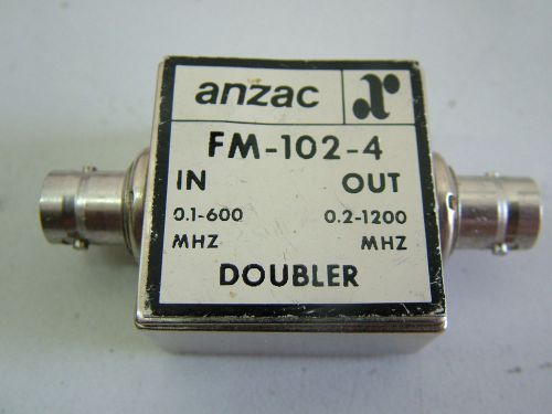 FREQUENCY DOUBLER IN  0.1MHz - 600MHz OUT 0.2GHz - 1.2GHz FM-102-4 +2 BNC CABLES