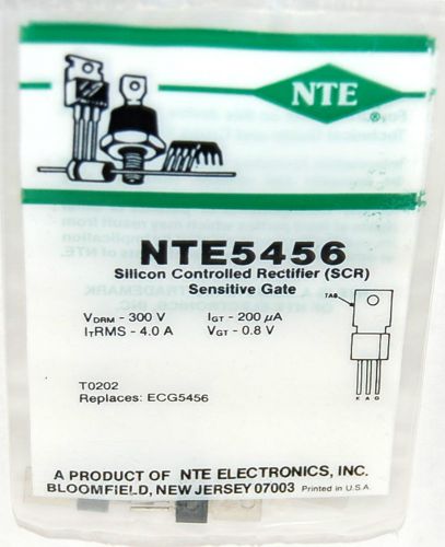 NTE NTE5456 SILICON CONTROLLED RECTIFIER SCR SENSITIVE GATE