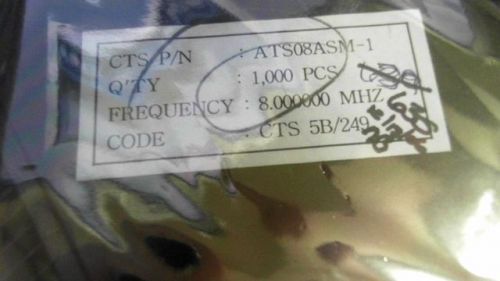 75-pcs crystal frequency 8.0000mhz 20pf cts micro ats08asm-1 08asm1 ats08asm1 for sale