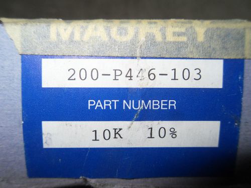 (RR7-4) 1 NIB MAUREY INSTRUMENTS 200-P446-103 POTENTIOMETER