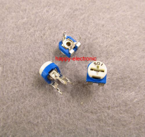 20pcs 500 ohm trimmer trim pot single turn top adjust variable resistor 501 for sale