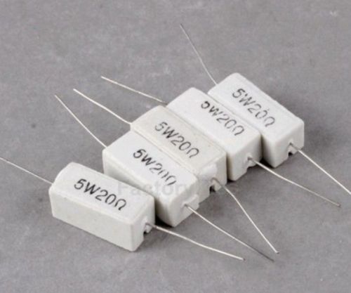 5W 20 R Ohm Ceramic Cement Resistor (5 Pieces) IOZ
