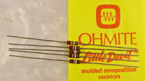10 Ohmite 270k ohm 1/4W Carbon Comp Resistors NOS +/-5% Little Devil