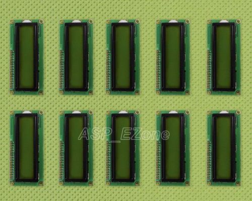 10pcs 1602 lcd verdant characters yellow backlight hd44780 new for sale