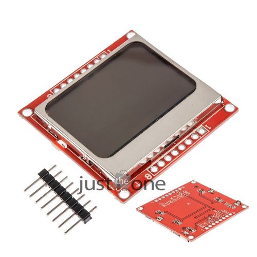 LCD Module Red Screen Liquid Crystal Display Adapter PCB for Nokia 5110 Arduino