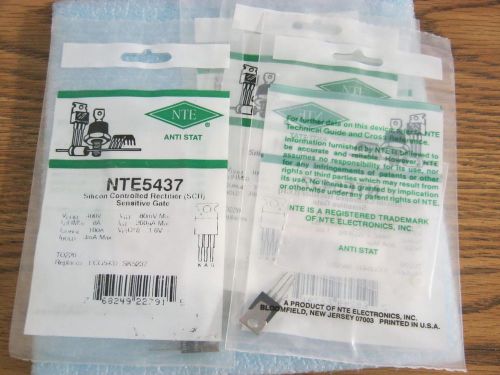 Lot of  NTE5437 Silicon Controlled Rectifiiers (SCR).  Qty. 5   New Old Stock&lt;