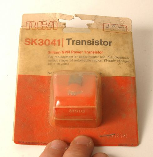 NOS SK3041 Germanium RCA SIlicon NPN Power Transistor For Automobile Radios