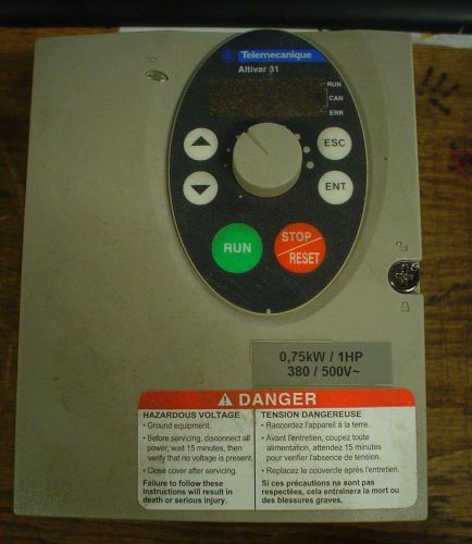 Used Telemecanique Inverter Drive ATV31H075N4A -60 day warranty