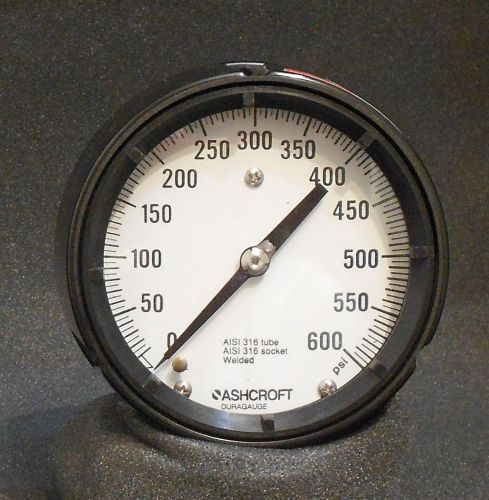 Ashcroft duragauge 45-1279ss-04l-xc4nh 0 to 600 psi (nib) for sale