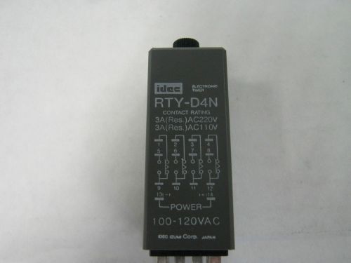 Idec timer p/n rty-d4n-1s-a100, 110 volt ac timer for sale