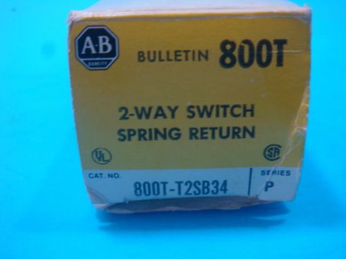 AB, Bulletin,  cat no. 800T-T2SB34, Series P, 2 Way Spring Return Switch