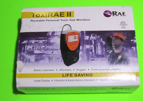 New rae toxirae ii reusable personal toxic gas monitor pgm-1110 life saving for sale