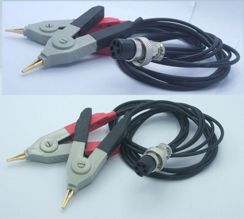 1 Set Kelvin Clip Wires for 6-pin air plug TO Alligator clip LCR Meter with Test