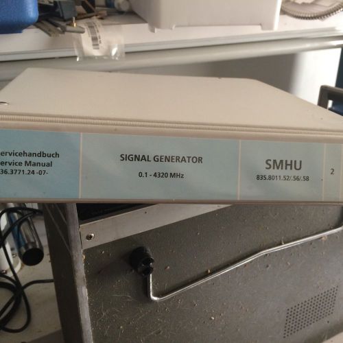 Rohde And Schwarz SMHU Service Manual W Schematics, Set Of 3 Books