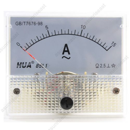 1xac15a analog panel apm current meter ammeter gauge 85l1 ac0-15a for sale