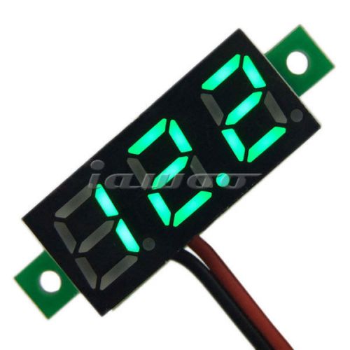 Green 0.28&#034; digital voltmeter panel led battery monitor dc 2.7~30v voltage meter for sale