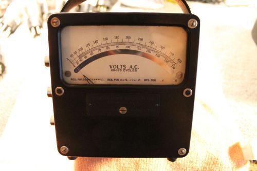 Vintage Weston Zero Corrector Model 433, 0-150 &amp; 0-300 VAC Scales, 25-125 HZ