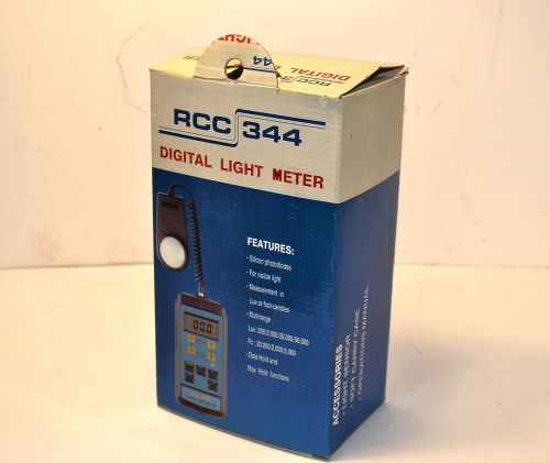 New rcc elcectronics  rcc344 digtial light meter lux &amp; foot candles in box 2a23 for sale