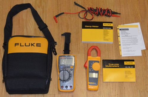 Fluke electricians 117 multimeter / 323 clamp meter kit (117-323kit) for sale
