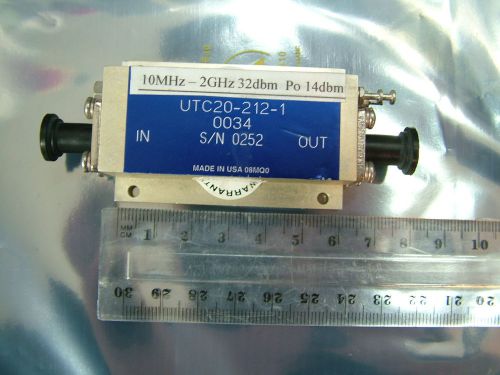 RF POWER AMPLIFIER  10MHz to 2GHz  Gain 32dbm   Po=14dbm  15v    HF VHF UHF