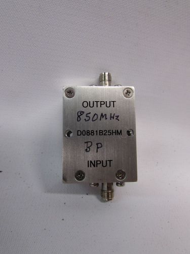 D0881b25hm sma frequency rf filter input output female 2 port 850 mhz uhf 276 for sale
