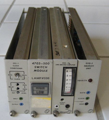 lot 4 GSQ-5 Squelch Unit,GLC-1 clock conditioner,4703-500switch module,GSA-5L-50