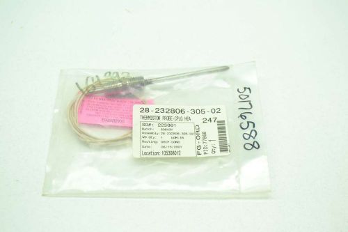 NEW FENWAL 28-232806-305-02 THERMISTOR PROBE 3IN SS TEMPERATURE PROBE D400428