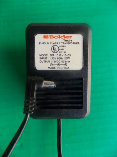 AC Power Adapter Supply BOLDER TECH D12-10-05 25W 18V