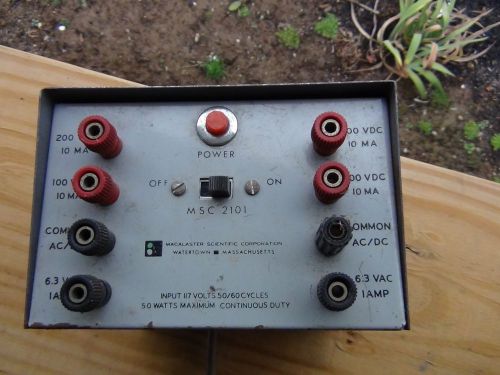 Macalaster scientific corporation units MSC 2101 power supply,  Ratheon in 73?