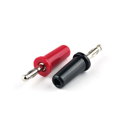 20pcs 4mm Banana Plug Pure Copper Nickel Plated Test Probe Black Red 15A 1200V