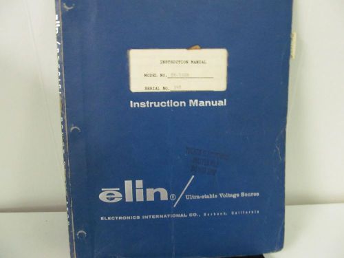 Elin Division DK-102R Oscillator Instruction Manual w/schematics