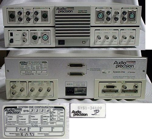 Audio Precision System One Dual Domain model 322A with I/O matrices &amp; PCI cards