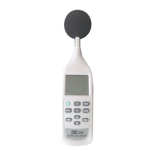 Tes-52a sound level meter precision noise measurement 26~130db frequency ac dc for sale