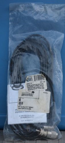 Maxrad model m body mount 3/4&#034; hole mount nmo with 17&#039; rg58a/u &amp; uhf male nos for sale