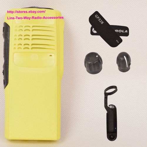 Yellow replacement  housing case for Motorola GP328 (Ribbon Cable+Speaker+mic)