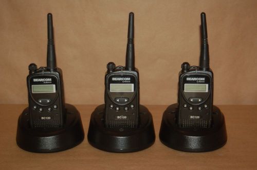 3 Motorola Bearcom BC120 UHF Two-Way Radios (AAH49RCF8AA1AB)