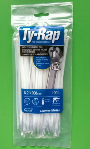 (bag of 100) thomas &amp; betts ty-rap ty5242m 8.20&#034; 40lb - natural for sale