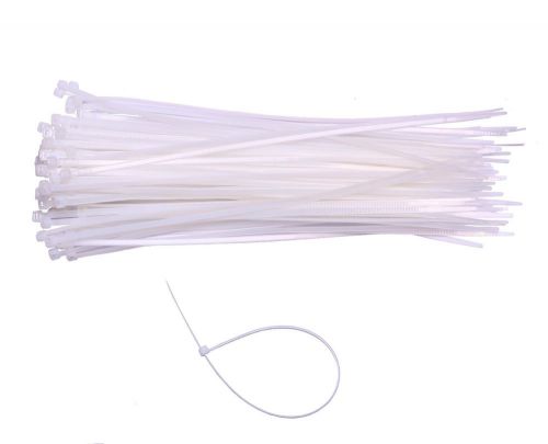 White electrical cable ties, 100-pack for sale